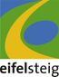 Logo des Eifelsteigs mit stilisiertem Weg und Schriftzug.