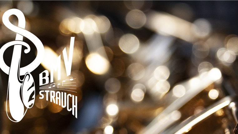 Ein verschwommenes Bild eines Instruments mit goldenen Details im Vordergrund. Im oberen linken Bereich steht ein Logo.